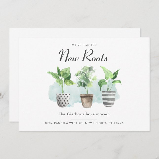 We've Moved Boho New Roots Moving Announcement (Front/Back)