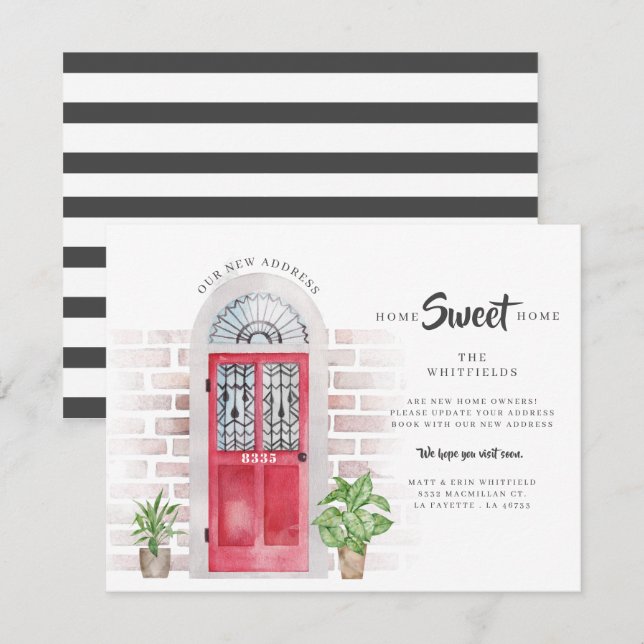 We've Moved Boho Watercolor Moving Announcement (Front/Back)