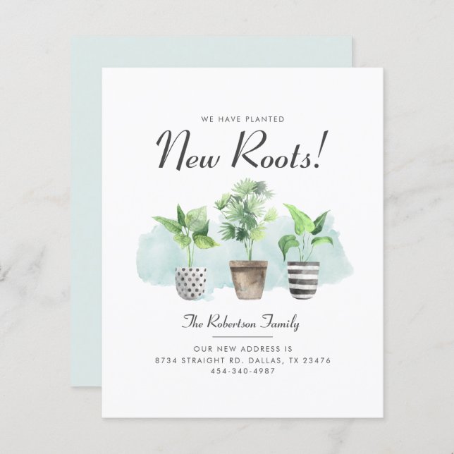 We've Moved Botanical Moving Announcement (Front/Back)