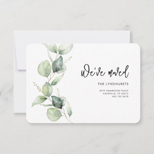 We've Moved Botanical Moving Announcement (Front)