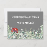 We've Moved Budget Eucalyptus Green Elegant Moving