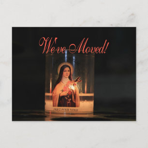 We've Moved!    Burning candles christmas Postcard