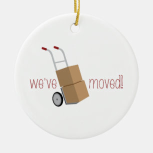 We've Moved! Ceramic Ornament