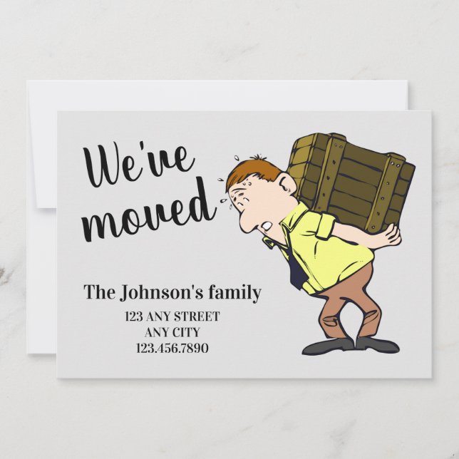 We've moved change of address announcement card (Front)