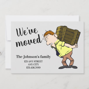 We've moved change of address announcement card