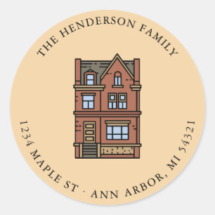 We've Moved Change of Address Moving Announcement  Classic Round Sticker