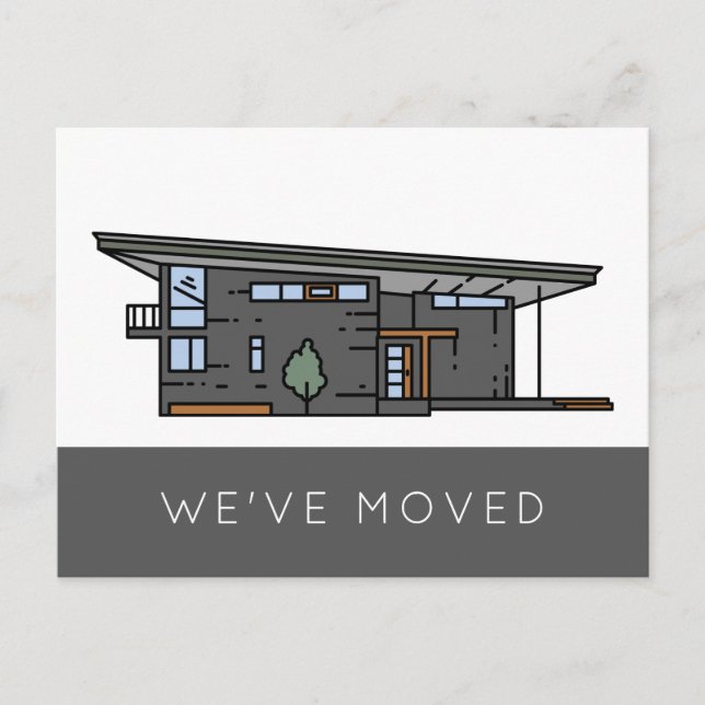 We've Moved Change of Address Moving Announcement Postcard (Front)