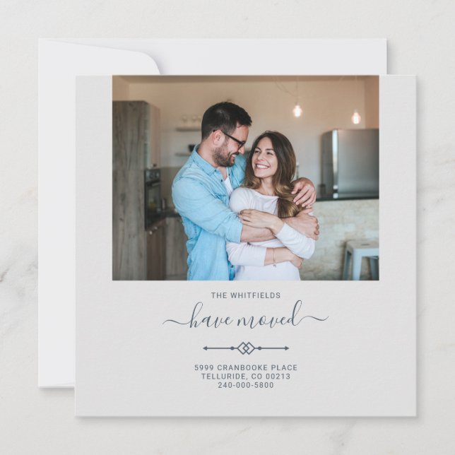 We've Moved Change of Address Photo Moving Announcement (Front)