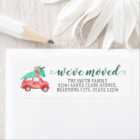 We've Moved Christmas Car Tree Holiday Moving