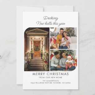We've Moved Christmas Holiday Decking Halls Moving Card