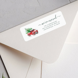 We've Moved Christmas Holiday Return Address