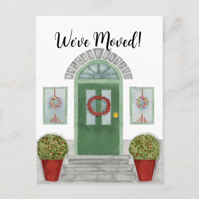 We've Moved! Christmas home Postcard (Front)