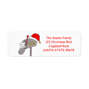 We've Moved Christmas mailbox