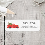 We've Moved Christmas Red Truck Return Address<br><div class="desc">Announce your move this holiday with a cute illustration red truck design. Easily change the details on both the front and the reverse of the card by clicking the "Personalize" button.</div>