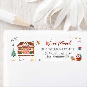 We've Moved Christmas Tree New Home Moving Label