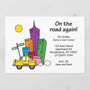 We've Moved Cityscape 5x7 One-sided Card