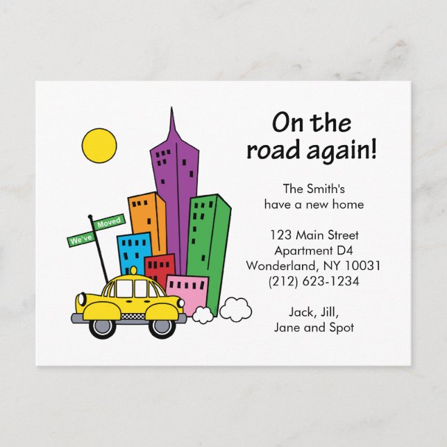 We've Moved Cityscape - Postcard (Front)