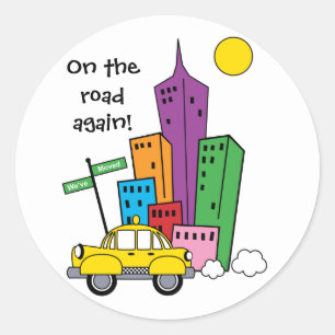 We've Moved Cityscape - Sticker