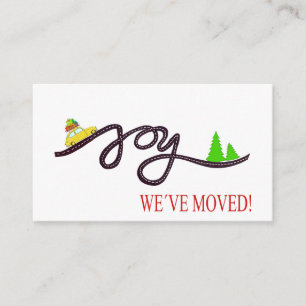We've Moved  Classic Christmas Car Enclosure Card