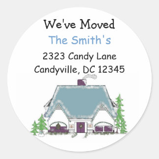 We've Moved Classic Round Sticker
