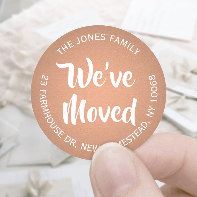 We've Moved Copper Faux Foil Return Address Label (Creator Uploaded)