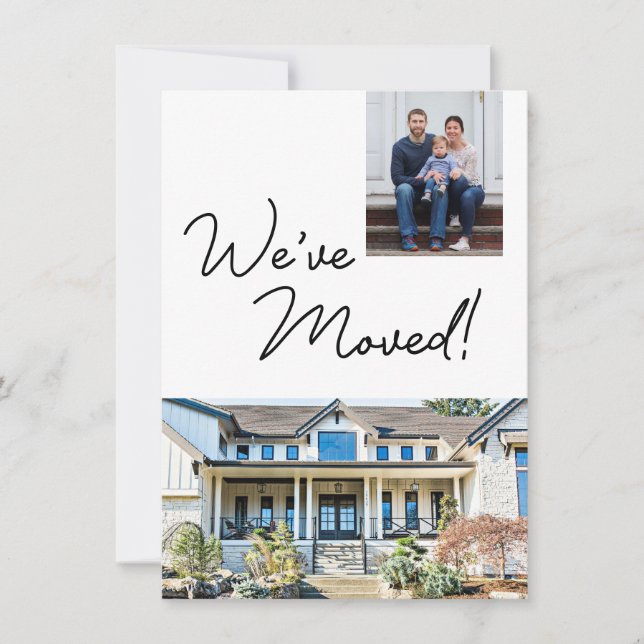 We've moved Custom Photo New Home Address Moving  Holiday Card (Front)