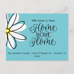 We've Moved Daisy New Address Announcement blue