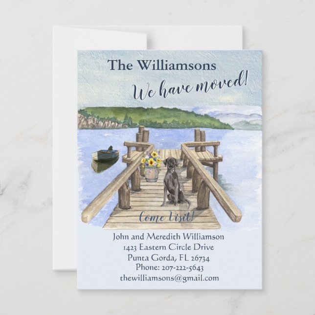 We've Moved Dog Lake Boat Mountain Dock Move  Announcement (Front)