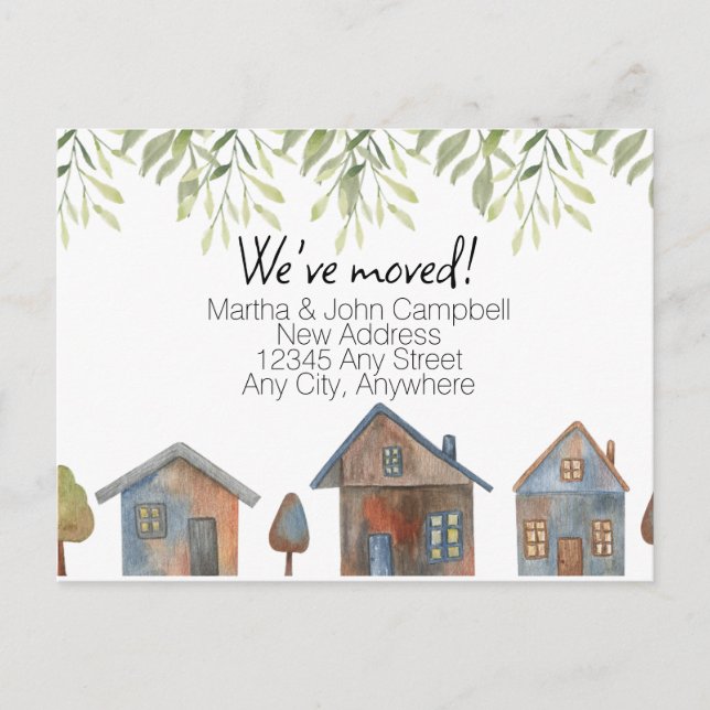 We've Moved Editable New Address Postcard (Front)