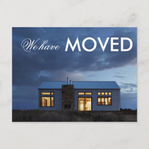 We've Moved  Evening Photo Announcement Postcard
