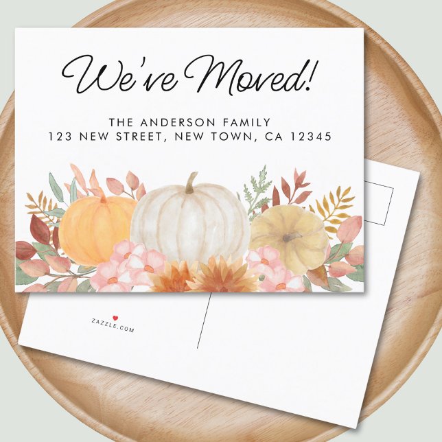 We've Moved Fall Moving Announcement Postcard (Creator Uploaded)