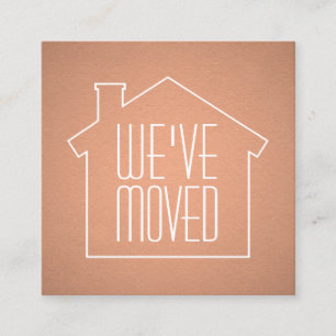 We've Moved Faux Copper Foil Modern Enclosure Card