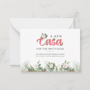 We've Moved Floral Moving Address Card