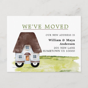 WE'VE MOVED, Fun House on Wheels  Invitation Postcard