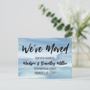 We've Moved Handwritten Calligraphy New Address  P Postcard