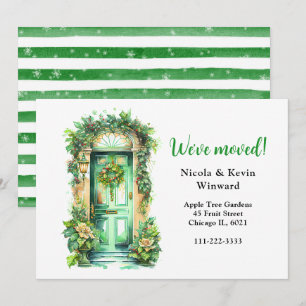 We've Moved Holiday Christmas Wreath Door Announcement
