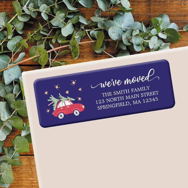We've Moved Holiday Return Address Label (Creator Uploaded)
