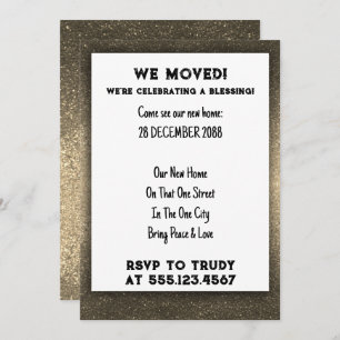 We've Moved Home Blessing New House Warming Party  Invitation