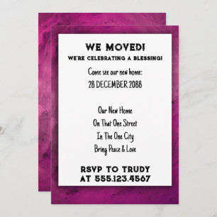 We've Moved Home Blessing New House Warming Party  Invitation