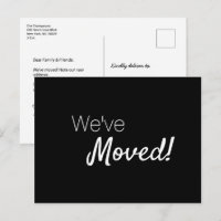 We've Moved home Modern Typography Custom Announce