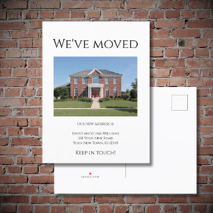 We've Moved House Photo Simple Moving Announcement Postcard