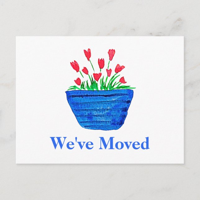 We've Moved Housewarming Plant Moving Announcement Postcard (Front)