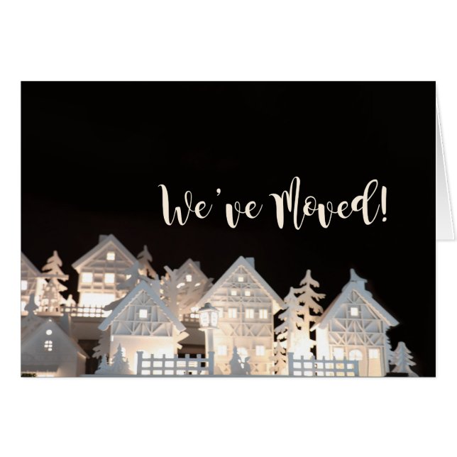 We've Moved Illuminated Christmas Houses (Front Horizontal)