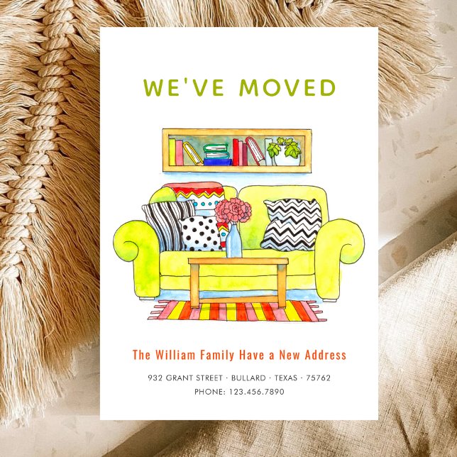 We've Moved l Colourful Watercolor New Home Addres Announcement (Creator Uploaded)