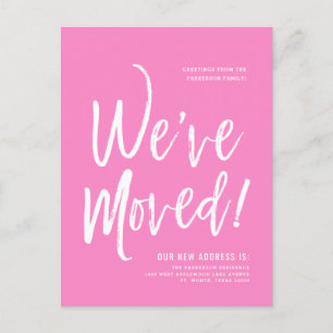 We've Moved Minimal Taffy New Address Postcard