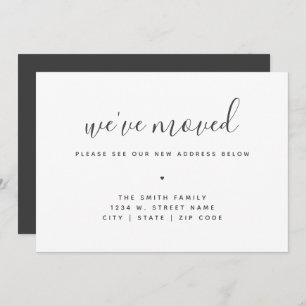 We've Moved Modern Minimalist Calligraphy New Home Announcement