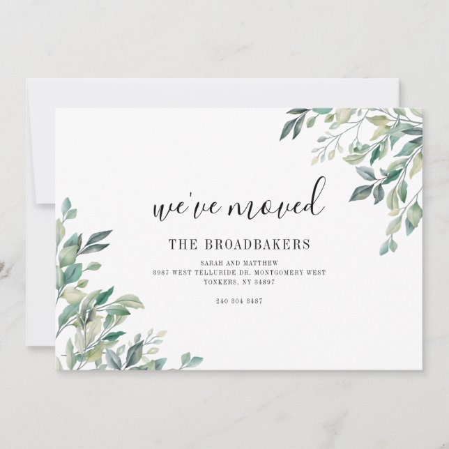 We've Moved Modern Moving Announcement (Front)