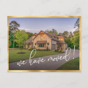 We've Moved Modern Photo Moving Announcement Postcard