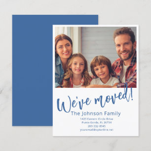 We've Moved Modern Stylish Family Photo Budget Announcement