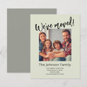 We've Moved Modern Stylish Family Photo Budget Announcement